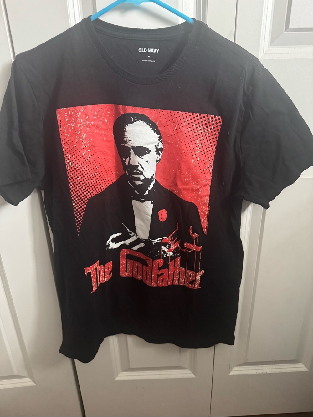 🌟 4 for $20 Sale!!
Old Navy Black The Godfather Graphic Tee with Red Print